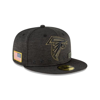 Atlanta Falcons Gorra | New Era NFL Salute To Service 59fifty Fitted Cap Mexico - Negros